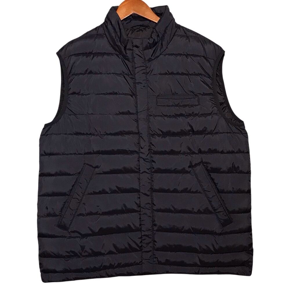 MAGNA-READY Stress Free Weatherproof Puffer Vest Men Large Blue Magnetic Closure